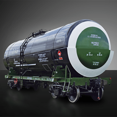 Railway-tank for creosote oil