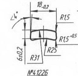 Titanium profile for medical implants (Bone Screws/Plates, Spine, etc.) #4122B